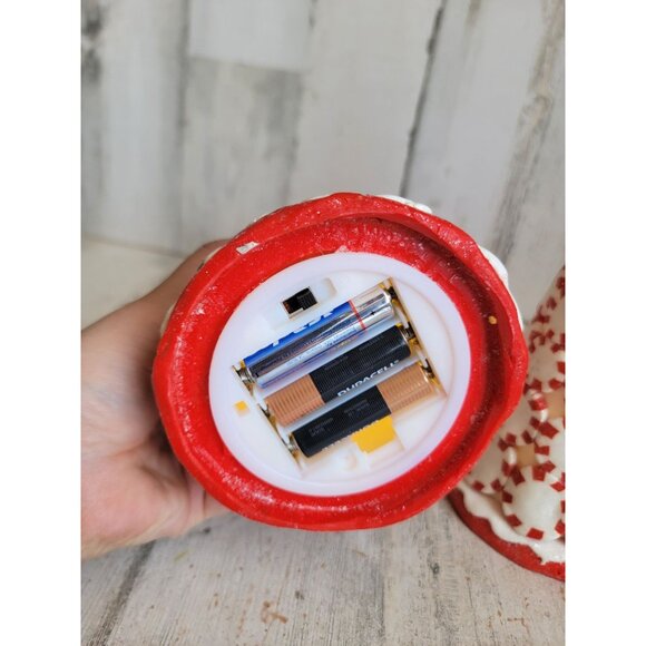 Clay light up peppermint tree Xmas set decor figure candy unique - Picture 5 of 9